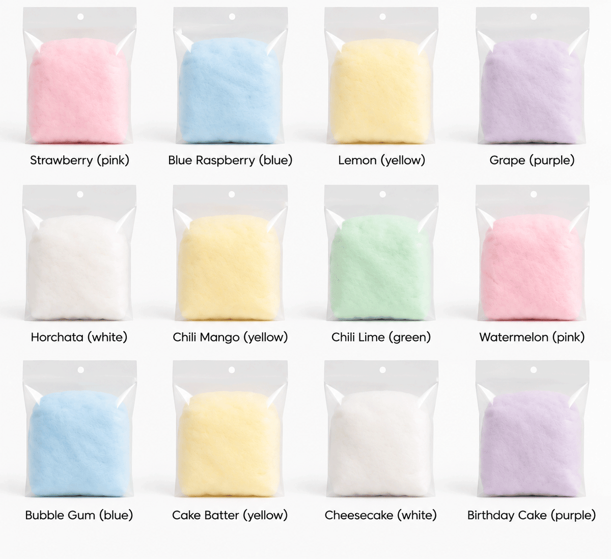 Cotton Candy - Clear Bag - 1 oz – Rainbow Cotton Candy