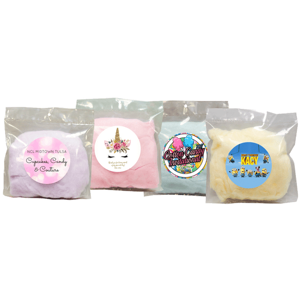 Personalized cotton candy bags deals